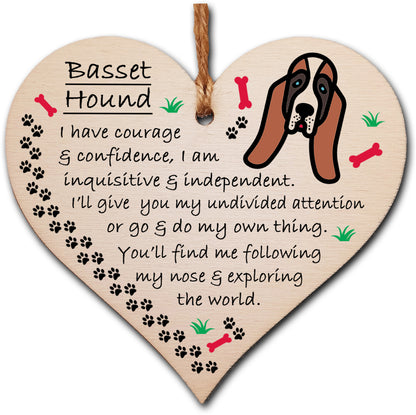 Handmade Wooden Hanging Heart Plaque Gift Perfect for Dog Lovers Pet Keepsake Novelty Decoration