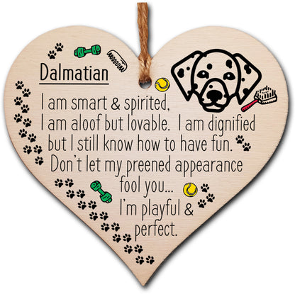 Handmade Wooden Hanging Heart Plaque Gift Perfect for Dog Lovers Pet Keepsake Novelty Decoration