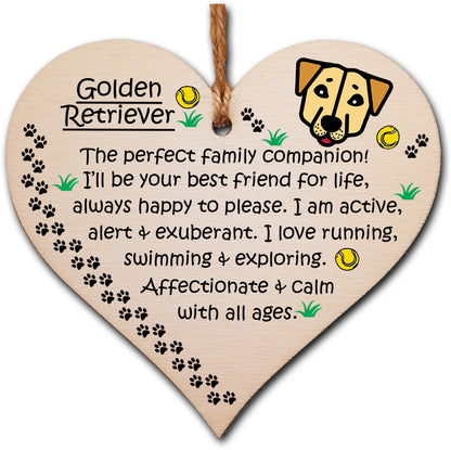 Handmade Wooden Hanging Heart Plaque Gift Perfect for Dog Lovers Pet Keepsake Novelty Decoration