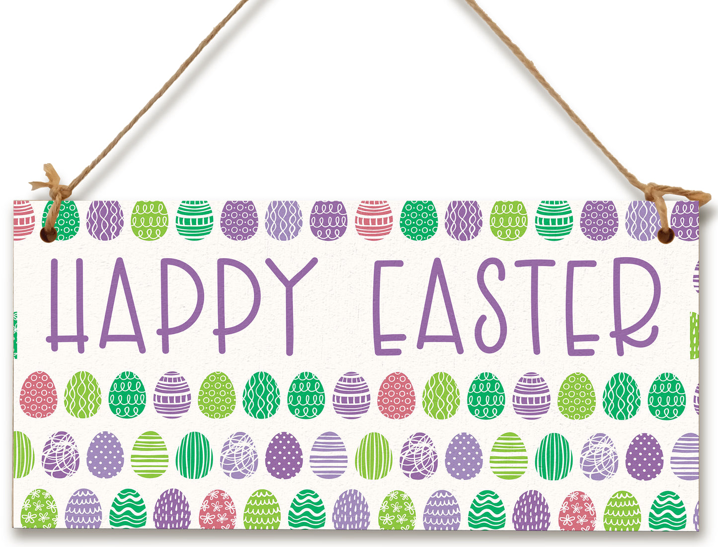 Handmade Wooden Hanging Wall Plaque Happy Easter Cute Fun Easter Sign Springtime Garden Kitchen Decoration