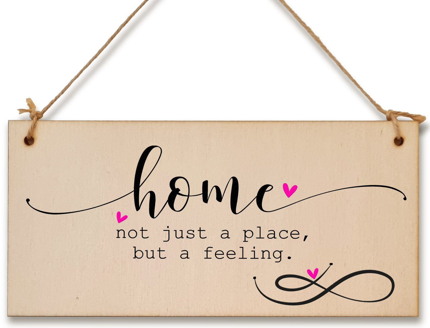 Handmade Wooden Hanging Wall Plaque Home is Not Just a Place But a Feeling Decorative Sentimental Sign Family