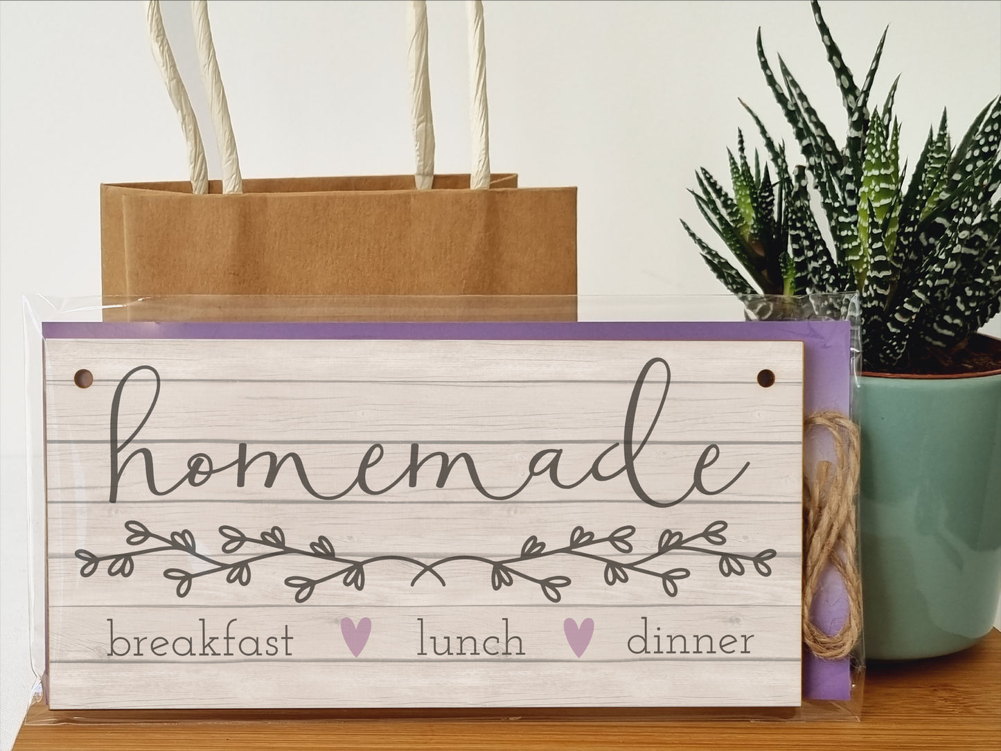 Homemade Kitchen Decorative Handmade Wooden Plaque Rustic Gift Farmhouse Style Home Décor Hanging Sign Family