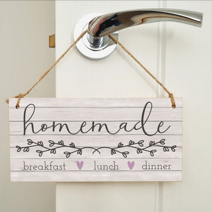 Homemade Kitchen Decorative Handmade Wooden Plaque Rustic Gift Farmhouse Style Home Décor Hanging Sign Family