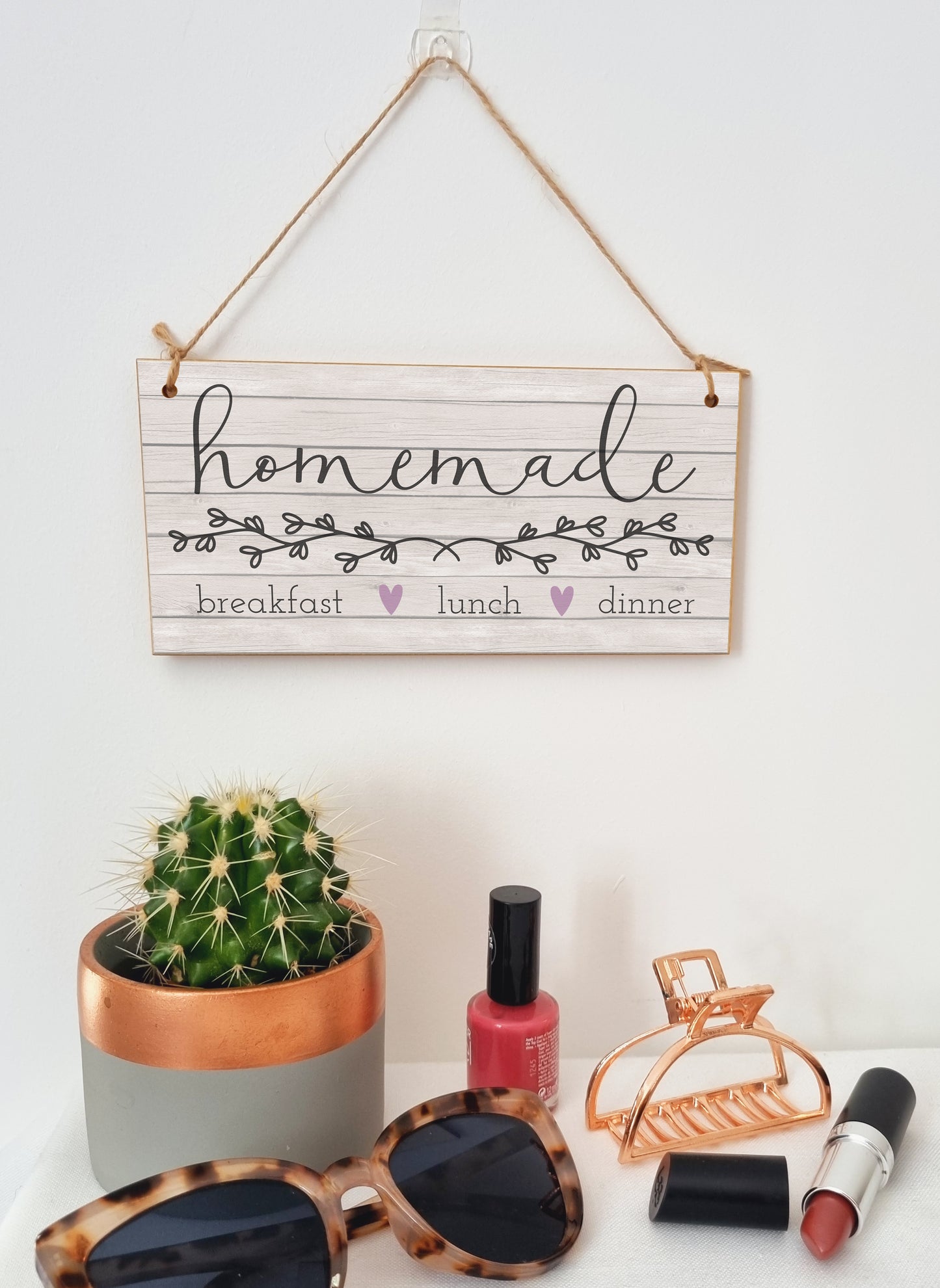 Homemade Kitchen Decorative Handmade Wooden Plaque Rustic Gift Farmhouse Style Home Décor Hanging Sign Family