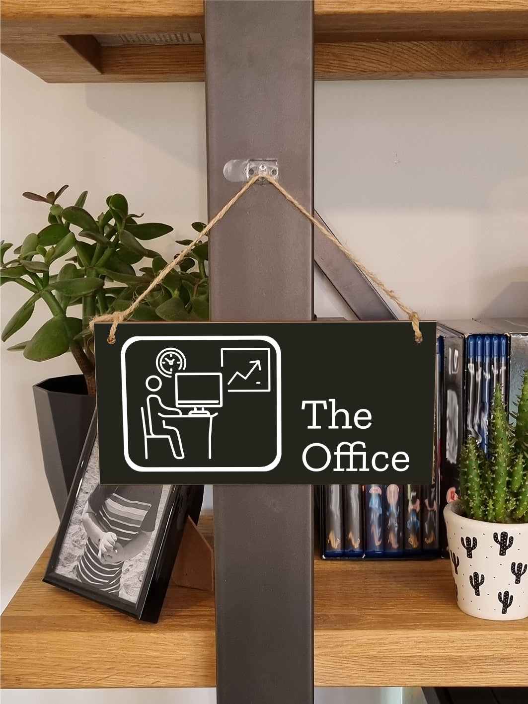 Handmade Wooden Hanging Wall Plaque The Office Funny Novelty Decorative Door Sign Icon Style for Home Office