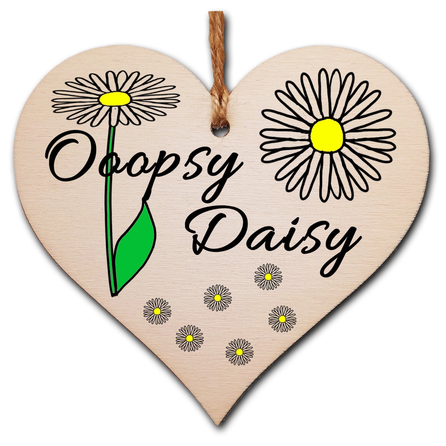 Handmade Wooden Hanging Heart Plaque Gift to Say Sorry Card Alternative