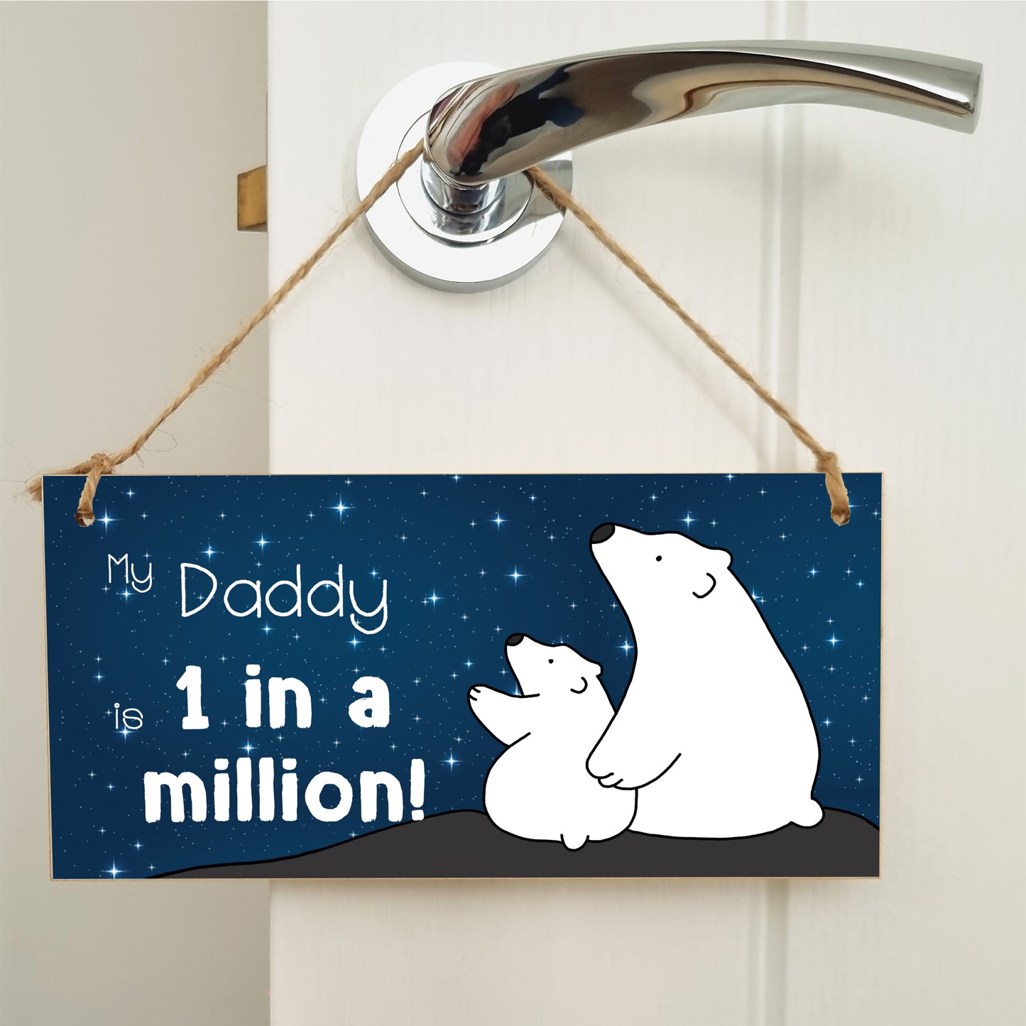 Handmade Wooden Hanging Wall Plaque My Daddy is 1 in a Million Decorative Sentimental Gift Father's Day Man Cave