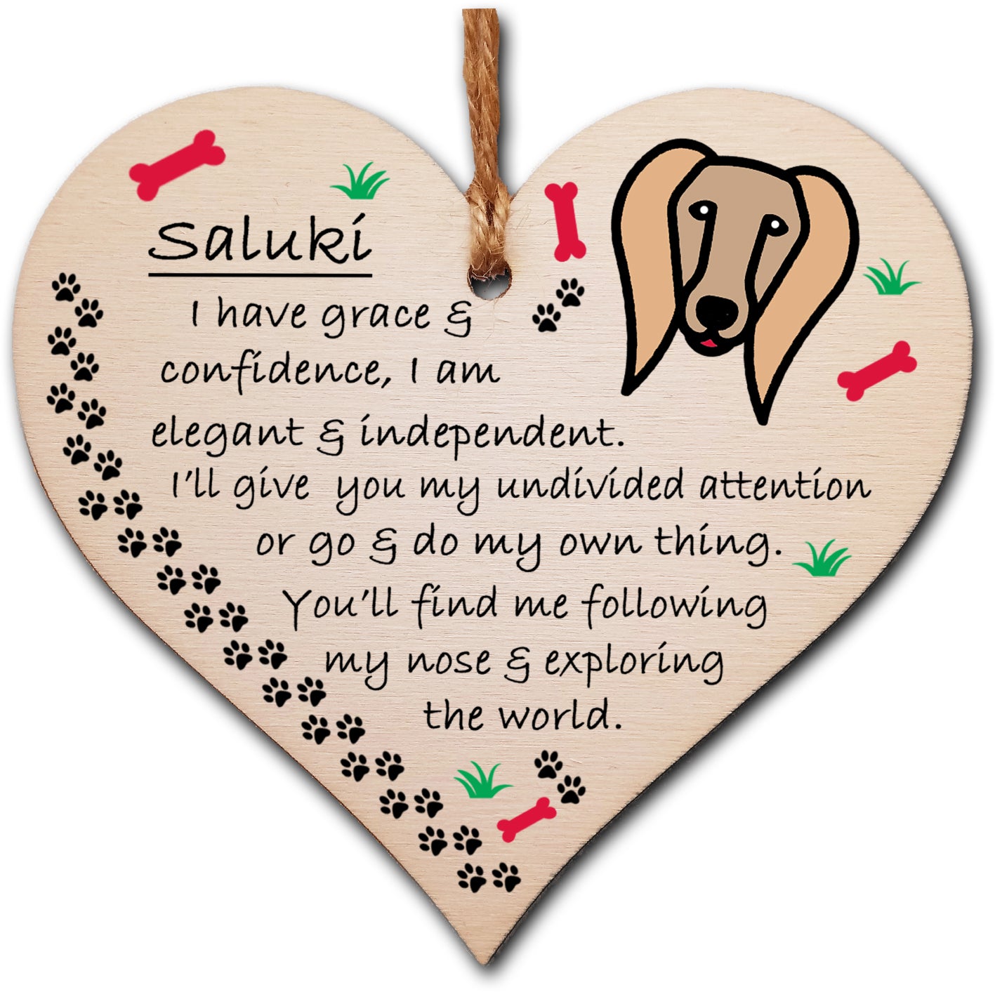 Handmade Wooden Hanging Heart Plaque Gift Perfect for Dog Lovers Pet Keepsake Novelty Decoration