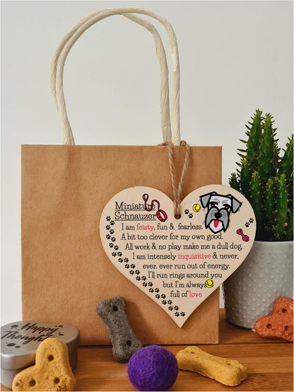 Handmade Wooden Hanging Heart Plaque Gift Perfect for Dog Lovers Pet Keepsake Novelty Decoration