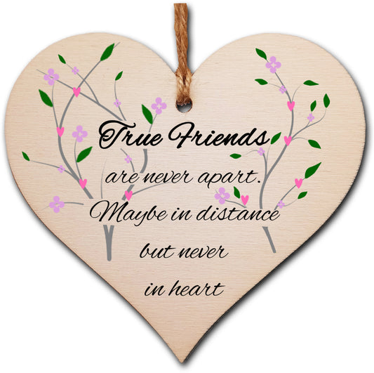 Handmade Wooden Hanging Heart Plaque Gift Perfect for your Best Friend Friendship Keepsake